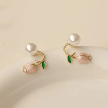 Floral Pearl Bud Earrings