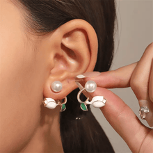 Floral Pearl Bud Earrings