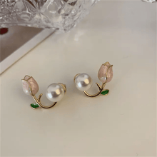 Floral Pearl Bud Earrings