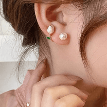 Floral Pearl Bud Earrings