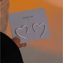 Minimalist Heart Outline Earrings