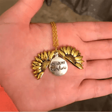 Sunflower Locket Pendant Necklace