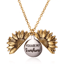 Sunflower Locket Pendant Necklace