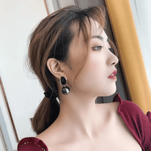 Abstract Drop Sphere Earrings