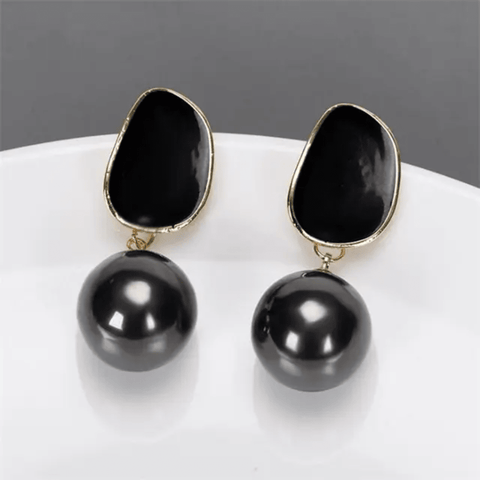 Abstract Drop Sphere Earrings