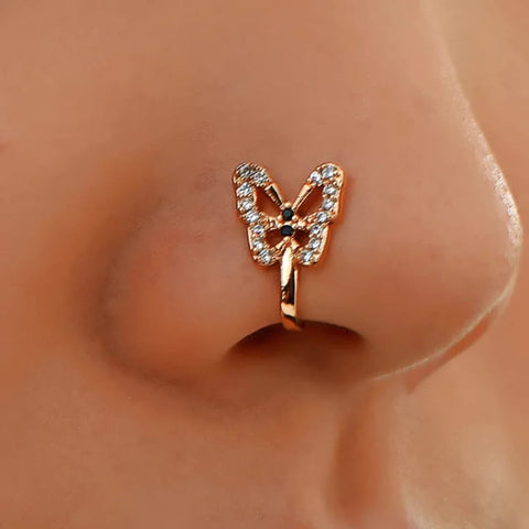 Delicate Butterfly Nose Ring