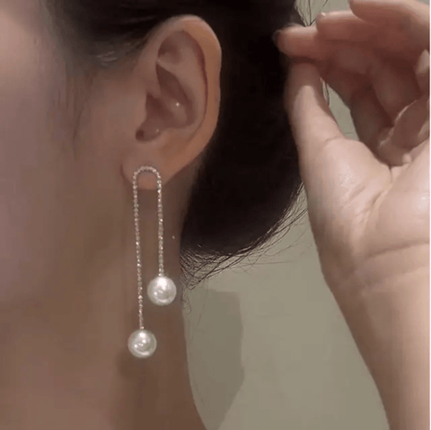 Elegant Double Drop Loop Earrings