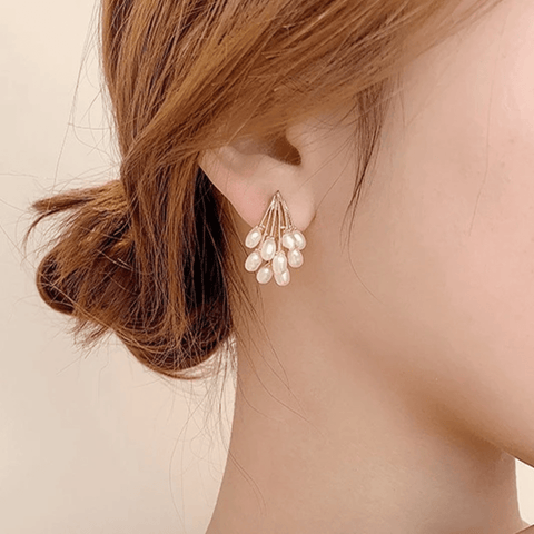 Elegant Cluster Drop Earrings