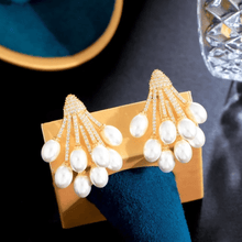 Elegant Cluster Drop Earrings