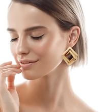 Bold Geometric Square Earrings