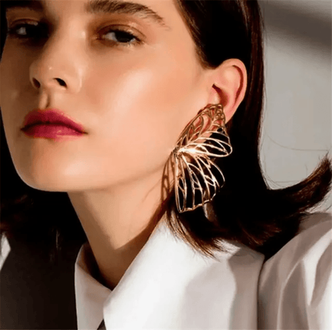 Abstract Wing Statement Earrings
