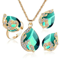 Elegant Teardrop Filigree Jewelry Set