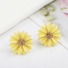 Sunflower Bloom Stud Earrings
