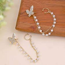 Butterfly Charm Chain Earrings