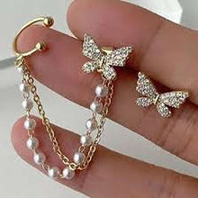 Butterfly Charm Chain Earrings