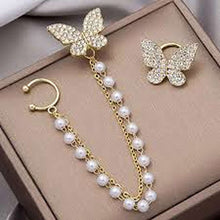 Butterfly Charm Chain Earrings