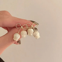Bow Knot Floral Drop Earrings