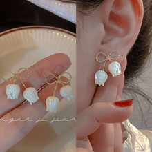 Bow Knot Floral Drop Earrings