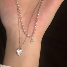Layered Heart Pendant Necklace