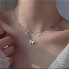 Layered Butterfly Charm Necklace
