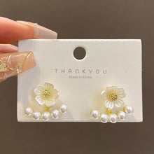 Floral Pearl Cluster Earrings