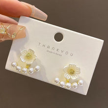 Floral Pearl Cluster Earrings