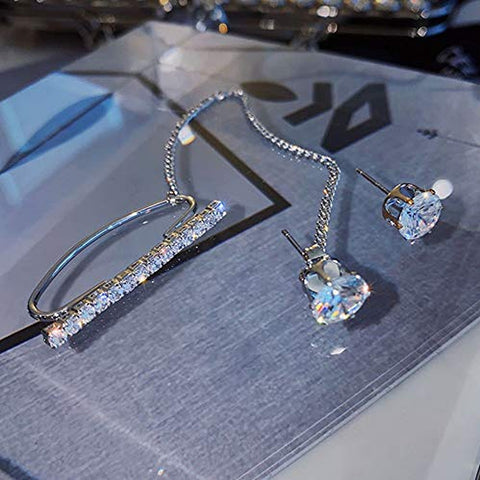 Elegant Bar Chain Earring Set