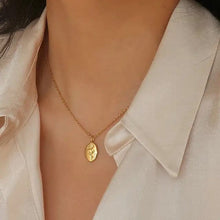 Engraved Rose Pendant Necklace