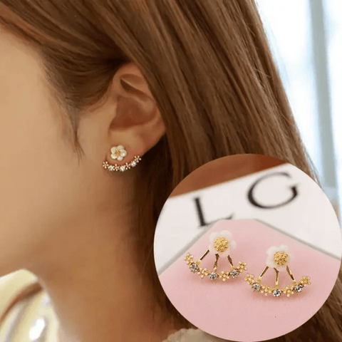 Floral Blossom Ear Jacket Earrings