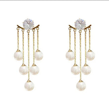 Elegant Cascading Pearl Drop Earrings