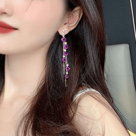 Floral Cascade Dangle Earrings