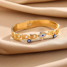Evil Eye Charm Link Bracelet