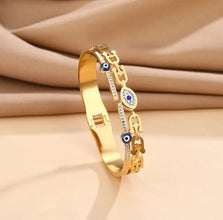 Evil Eye Charm Link Bracelet