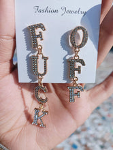 Bold Statement Letter Drop Earrings