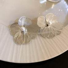 Textured Floral Stud Earrings