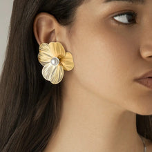 Textured Floral Stud Earrings