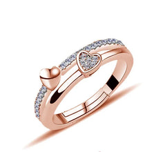 Double Heart Accent Ring