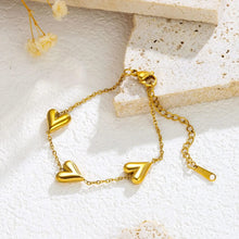 Triple Heart Charm Bracelet