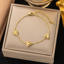 Triple Heart Charm Bracelet