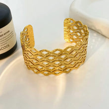 Geometric Openwork Cuff Bracelet
