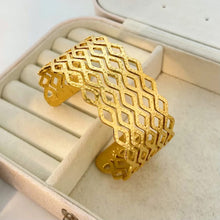 Geometric Openwork Cuff Bracelet