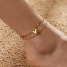 Heart Charm Link Bracelet