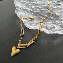 Heart Charm Link Bracelet