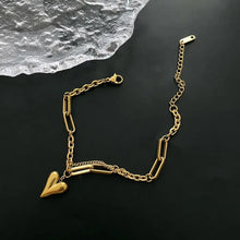 Heart Charm Link Bracelet