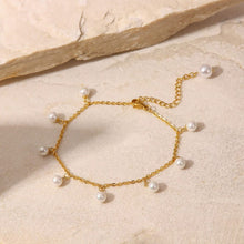 Dainty Pearl Charm Anklet