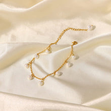 Dainty Pearl Charm Anklet