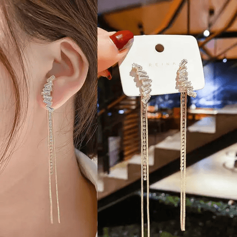 Elegant Cascade Climber Earrings