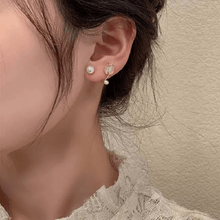 Floral Vine Pearl Stud Earrings