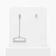 Silver Plated Earring Cuff & Stone Set