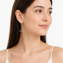 Silver Plated Earring Cuff & Stone Set